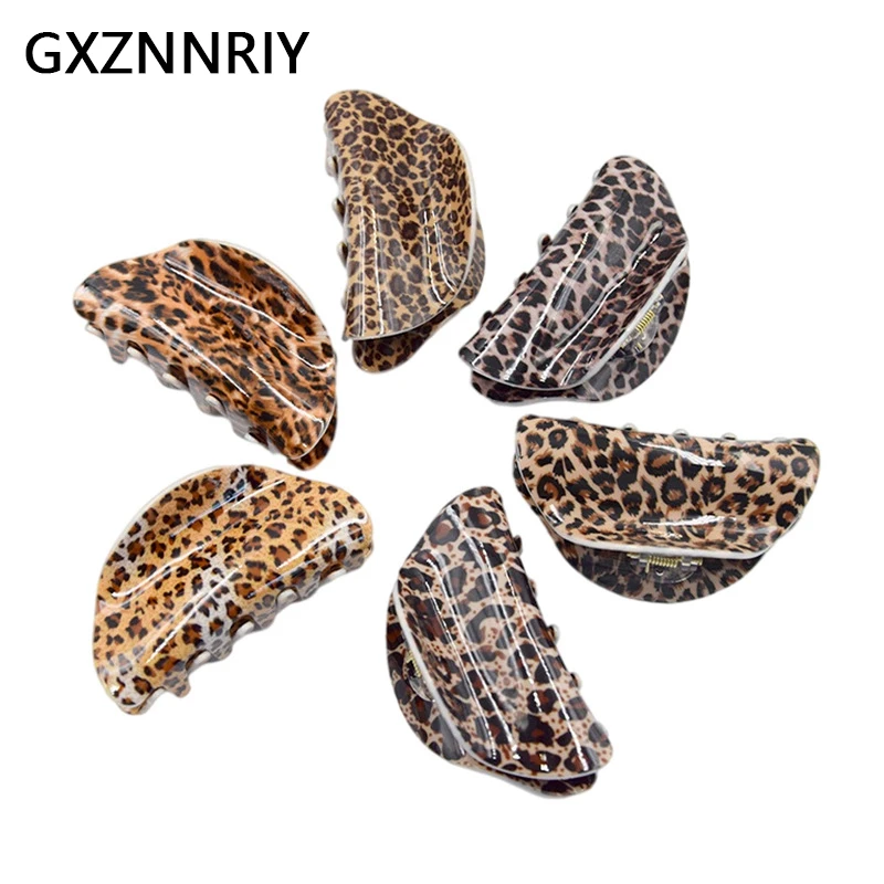 

Fashion Hair Accessories for Women 8cm Leopard Print Hair Claw Clip Large Hairclip Woman 2022 New Big Claws Clips Headwear Gift