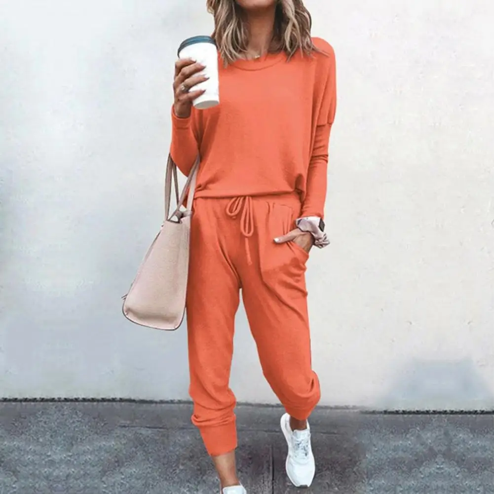 

Women Outfit Comfy Sweatshirt 2 Piece Jogger Outfits Top And Pant Chic Women Fashion Sporty Top Long Pant for Daily Wear