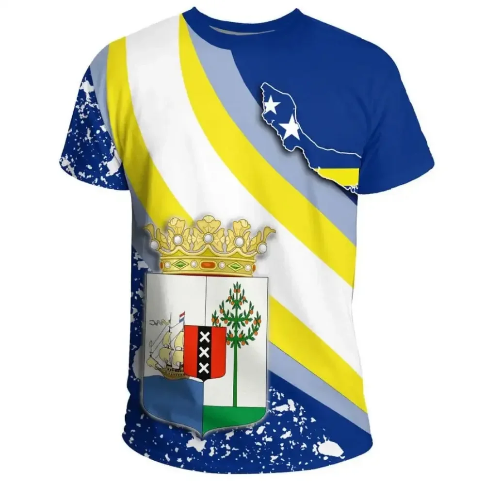 

Republic of Curacao 3D printed T-shirt summer men's birthday gift surprise top clothing