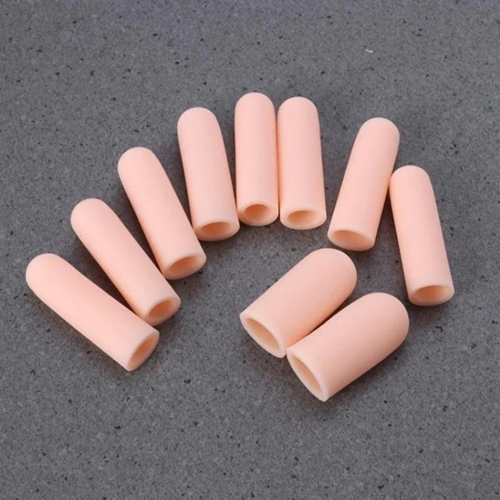 Silicone Gel Fingers Cap Fingertip Protector Insulation Finger Guard Anti-skid Hand Care Toe Finger Care Tube Bandage 2 pcs finger protector finger guard