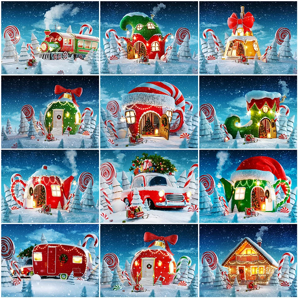 Evershine New Arrival Diamond Painting House Winter Cross Stitch Kits