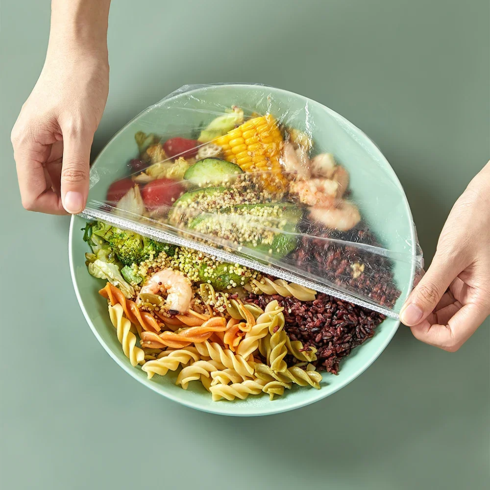 Disposable Plastic rubber Cover for Food Film moisture from Nylon cling to Food Reusable elastic silicon shrink Bags Wrap lid food cover
