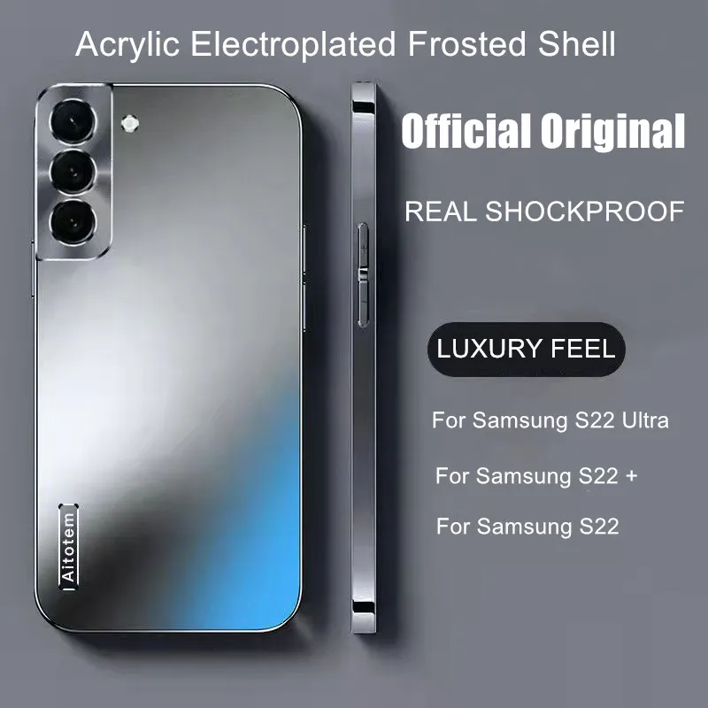 Гальванический чехол для Samsung Galaxy S22 Ultra 5G ударопрочный акриловый Plus