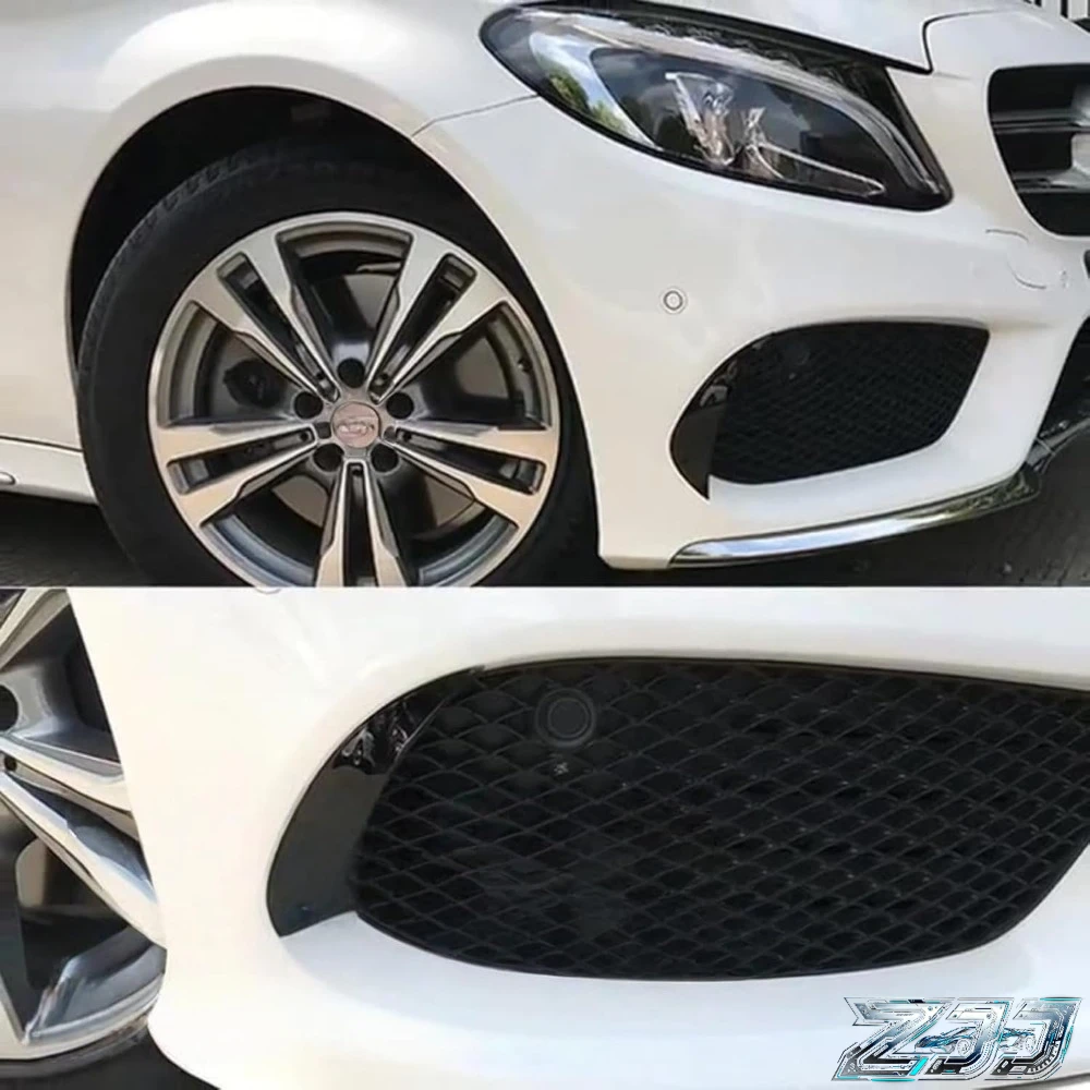 벤츠 C-클래스 W205 C205 2015-2018 AMG용 자동차 프론트 범퍼 립 스플리터, 사이드 윙 카나드, 프론트 에어 벤트 윈드 나이프