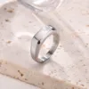 Stainless Steel Signet Ring for Men Women,Gold Silver Color Band Ring Pinky Ring Cool Finger Ring,Simple Jewelry Gift for Him 1