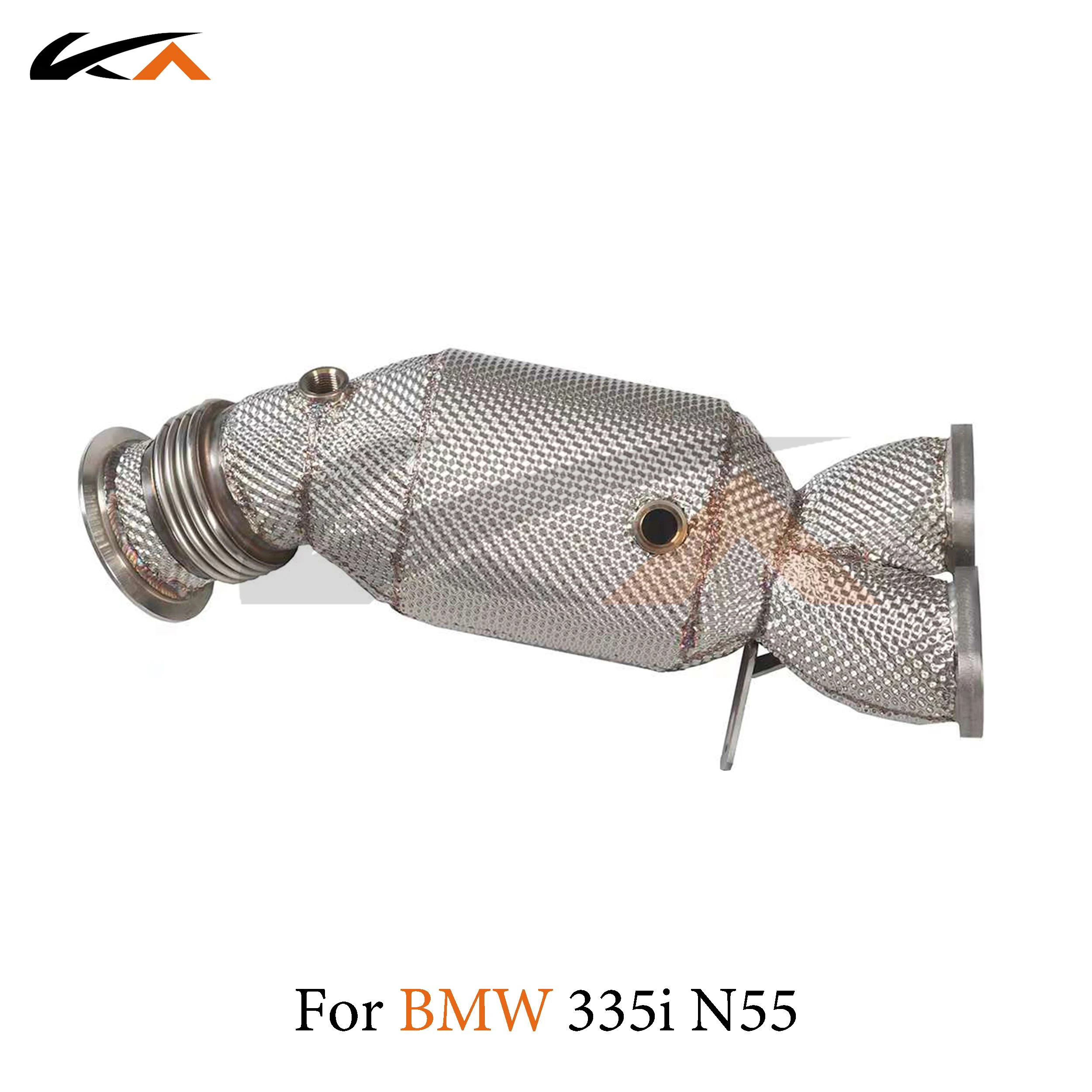 KA 튜닝 다운파이프 배기 스테인리스 스틸 헤더, BMW 335i e92 n55 3.0t 성능 자동차 부품, 열 차폐 촉매 작용