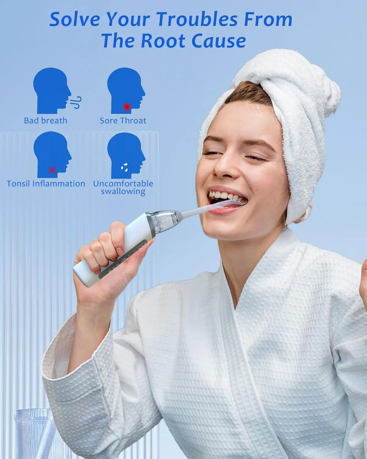 Electronic Vacuum Tonsil Stone Remover Kit With LED Light 8 Suction Modes Anti Bad Breath Oral Fresh Care&Tongue Coating_voghion.com