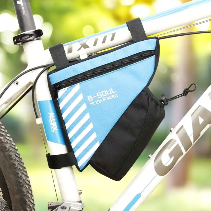 Bike Bag Bicycle Triangle Front Tube Frame Saddle Storage Waterproof Pouch Durable Versatile Accessories