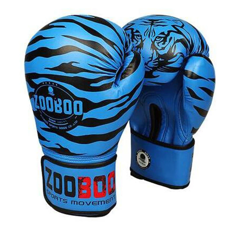 Gants de boxe imprimé tigre en cuir PU pour hommes et femmes, gants de  boxe, MMA, gastronomie, coup de pied, Muay Thai, entraînement de gym