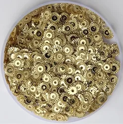 Sparkling Gold Sequin Mix for Crafting and Decoration (6mm wheel light gold)