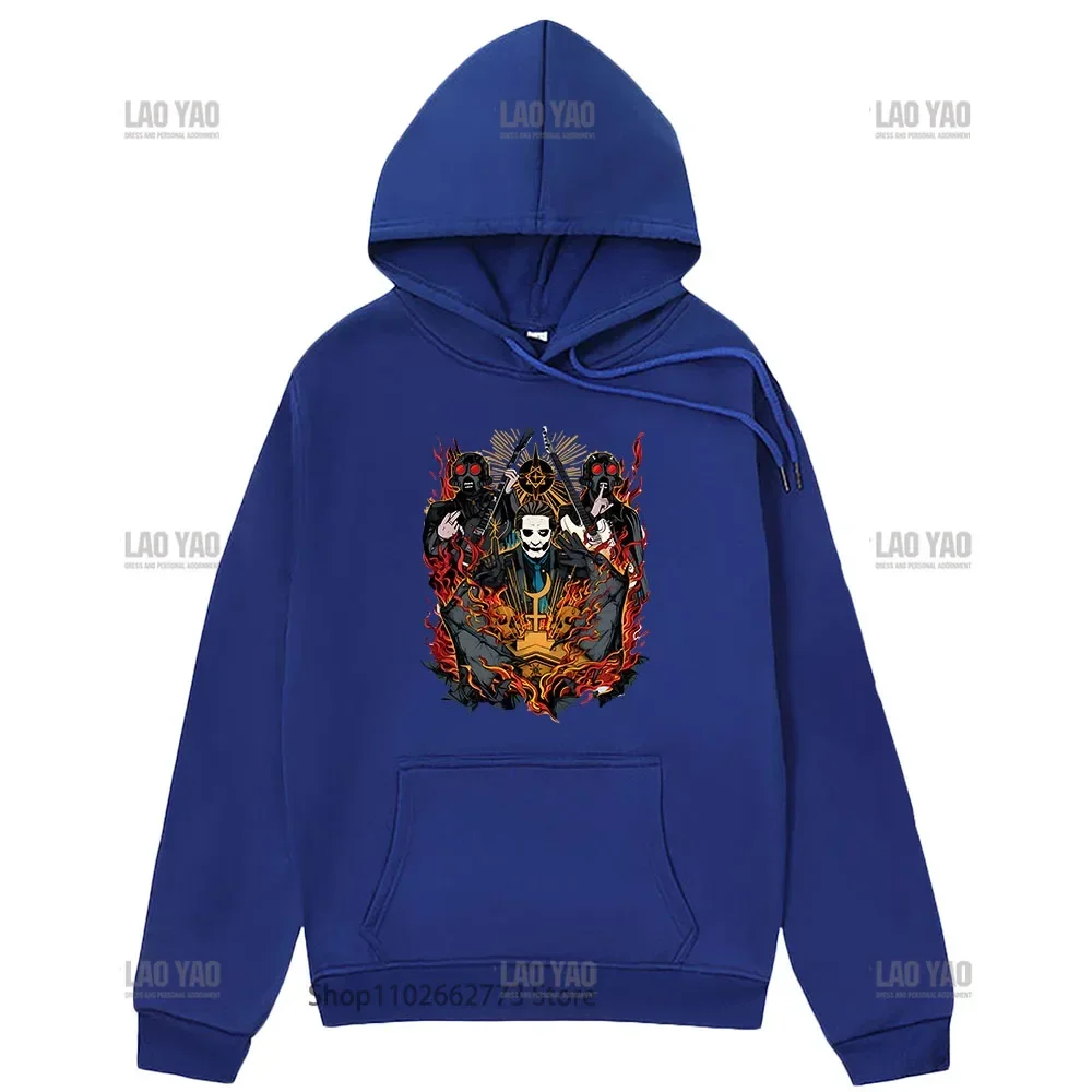 

2024 Ghost Band Sweatshirt Comic Men Clothing Long Sleeve Autumn Winter Pullover Anime Print Hoodies Female/Male Clothes TOPS