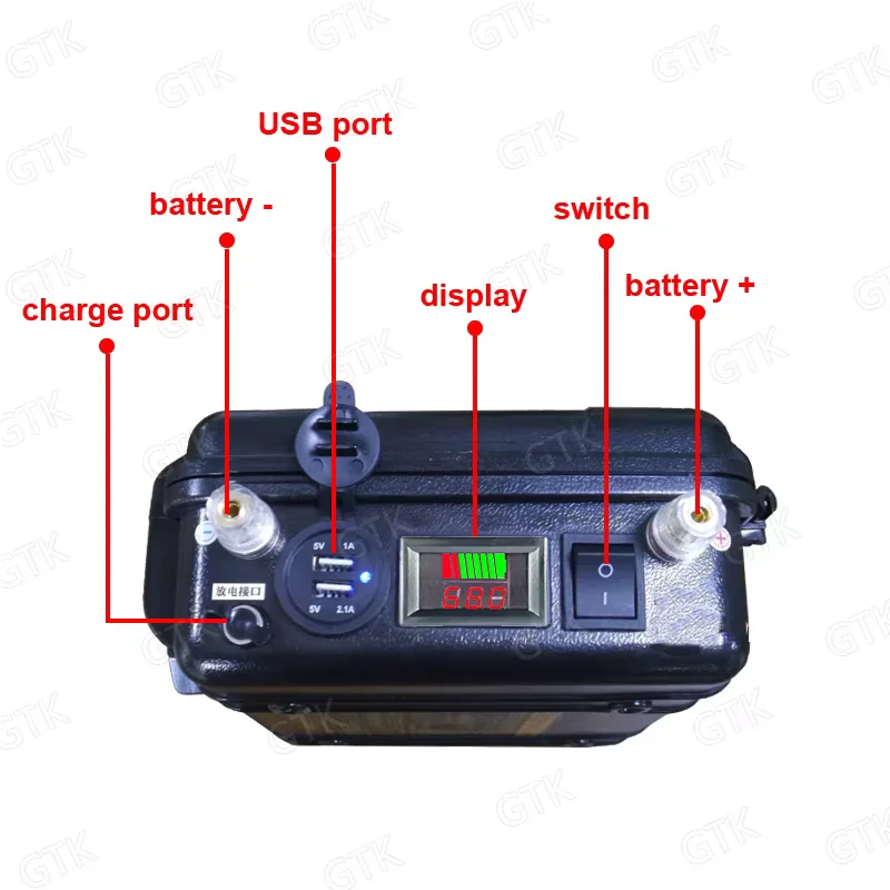 GTK 24V 50AH 60AH 80AH 100AH 150AH Lifepo4 Lithium Battery With BMS For Trolling Fishing Inflatable Boat,Golf Carts,Camping equi 3