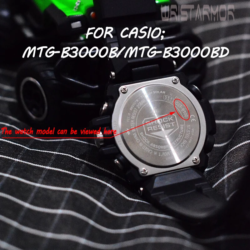 Фото Резиновый силиконовый ремешок для часов MTGB3000, подходит для Casio MTG-B3000/BD Sports, водонепроницаемый браслет №3
