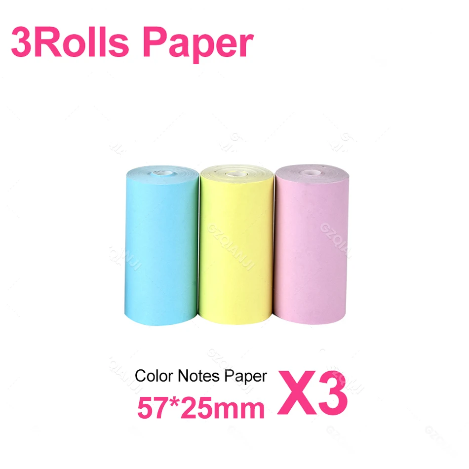 Universal Thermal Paper 57x25mm Thermal Receipt Paper Rolls for All Mini 58mm Inkless Wireless Bluetooth Thermal Photo Printer
