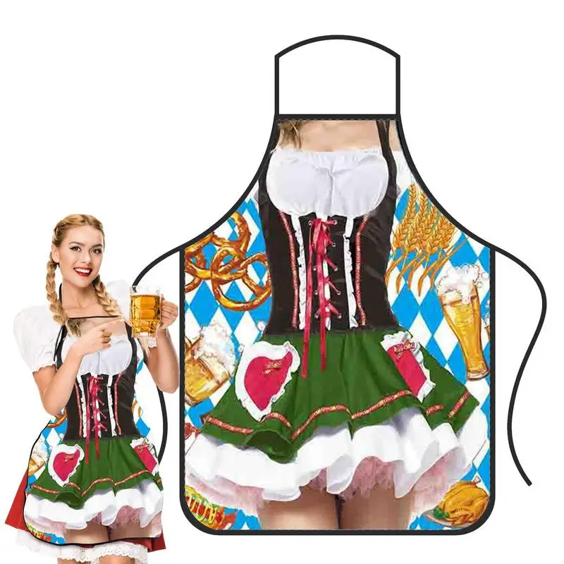 

German Oktoberfest Kitchen Apron Bavarian Kitchen Cooking Apron For Beer Festival Soft Oktoberfest Party Decorations For