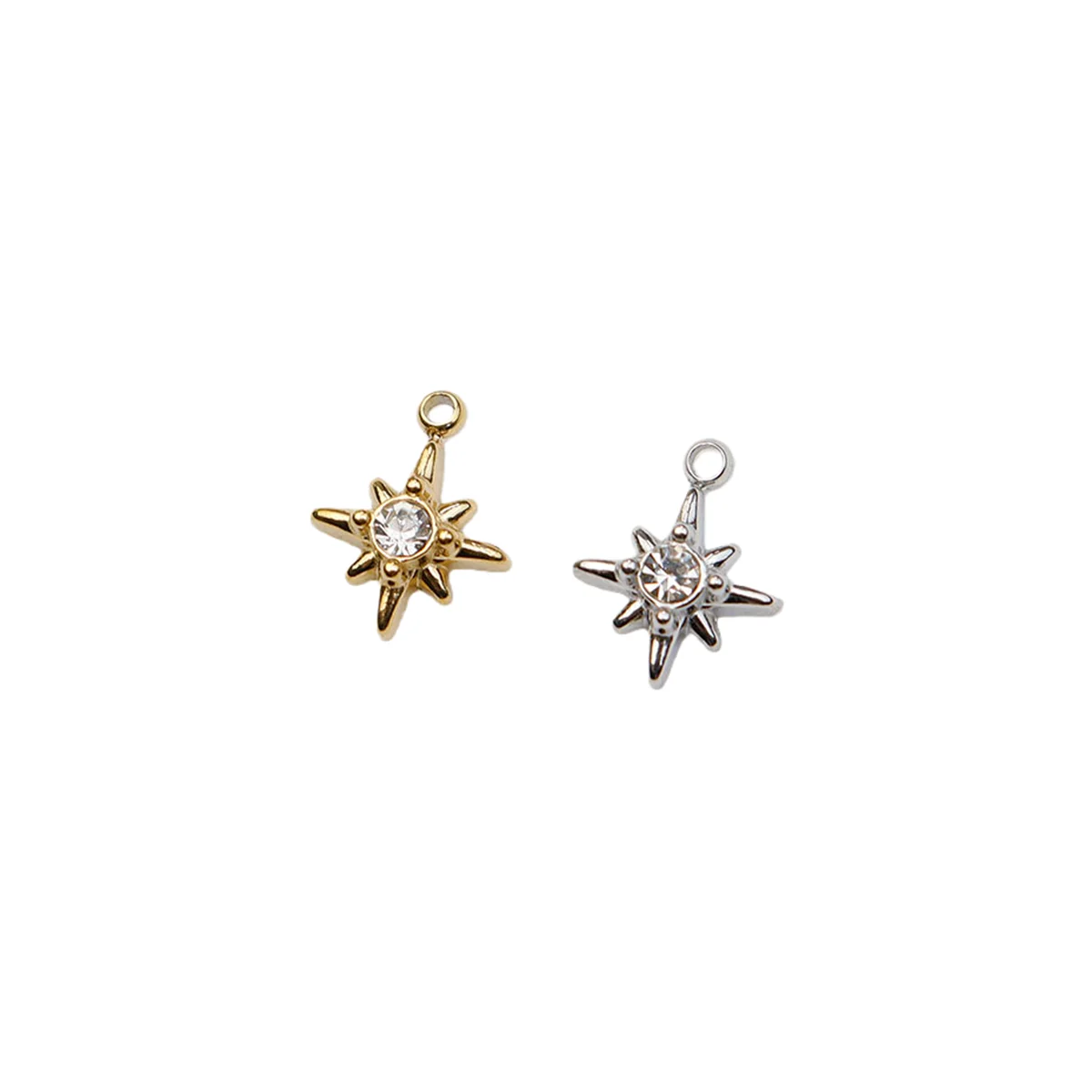 5 Stück Edelstahl Anti-Allergie Mini-Stern Damen Hochwertiger Modeschmuck Anhänger Zubehör DIY Halskette – Detail 3