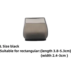 Silicone Anti - Slip Chair Leg Protectors - Furniture Pads for Noise Reduction and Floor Protection (Black - Rectangular - L)
