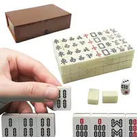 146 PCS/set Mini Little Mahjong Chinese Traditional Mahjong Board Game Family Toy Chinese Numbers Exquisitely Carved Home Games 1