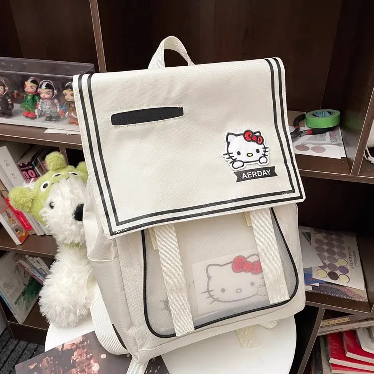 Hellokitty college style backpack new cute niche backpack female junior high school and high school student printed school bag