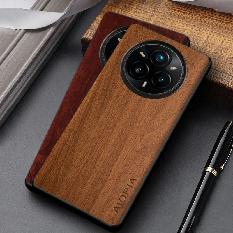 Lightweight Durable Wooden Pattern PU Leather Case Cover