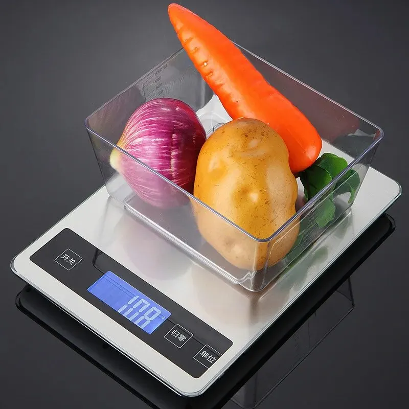 5kg rechargeable stainless steel kitchen scales home jewelry food snacks weighing baking tools kitchen scales
