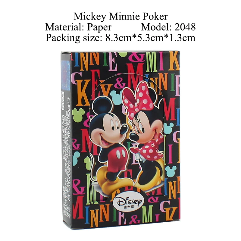 54 folhas/caixa cartas de jogo da disney mickey minnie mouse marvel vingadores congelados dos desenhos animados poker crianças adulto jogo de cartas de mesa