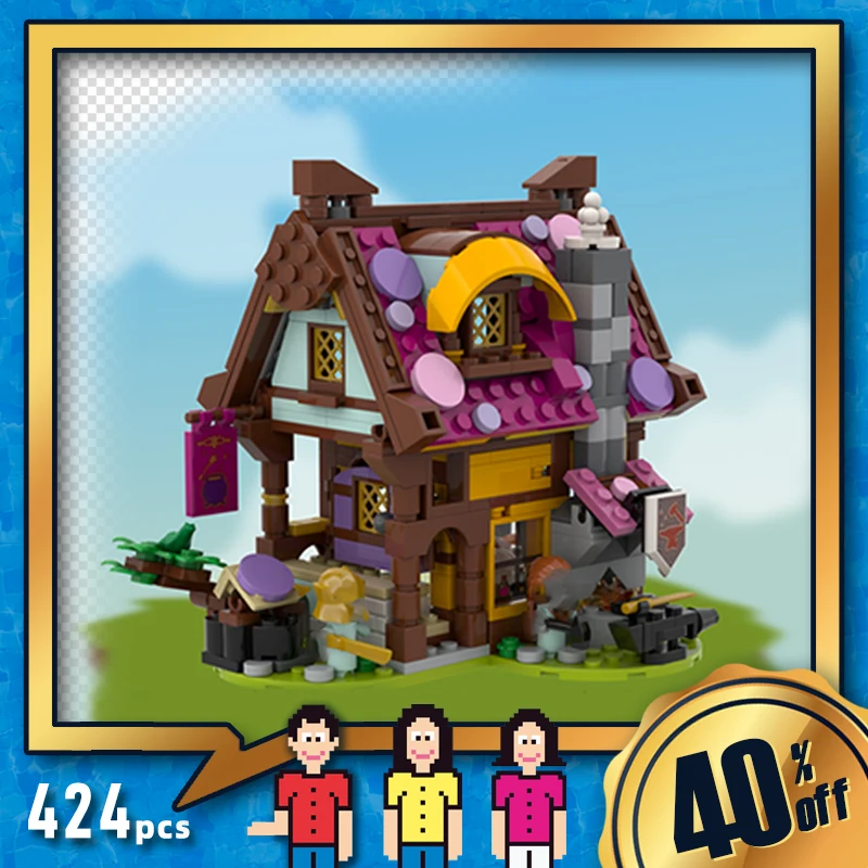 Building Blocks Moc Soldiers Armi Caschi Forge Set Dreamzzz Village House Medievale Fabbro Cottage