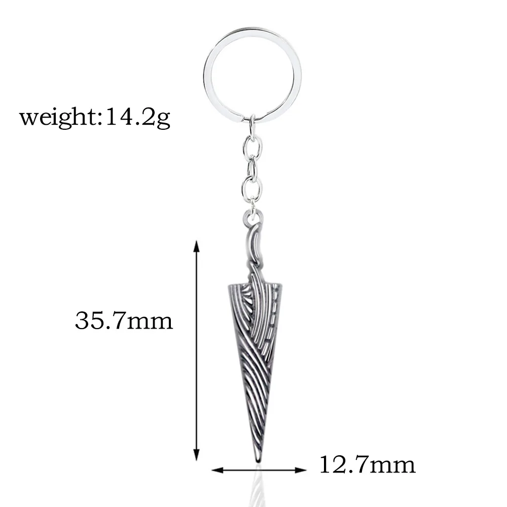 Game Hollow Knight Bone Nail Keychain Metal Pendant Keyring For Women Men Jewelry Accessories