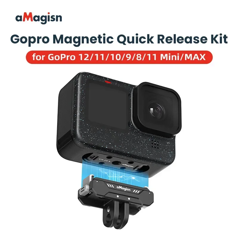 Kit Adattatore Magnetico TELESIN Sgancio Rapido | Per GoPro 9-12, Insta360, DJI - Foto 2