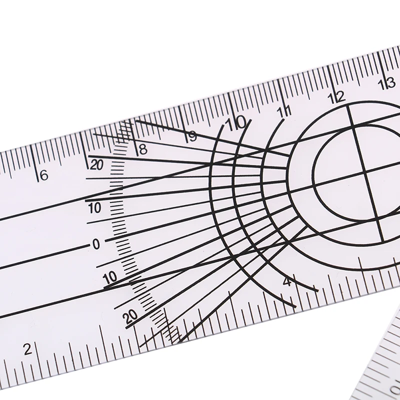 0–140 mm 360-Grad-Goniometer-Winkel, medizinisches Wirbelsäulen-Winkellineal, Winkel-Neigungsmesser, Lineal, Winkelmesser, Winkelfinder, Messwerkzeug – Detail 8