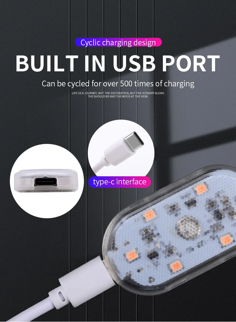 Wireless Leds Interior light LED Lamp Magnetic Car Ceiling Lamp Reading Light Car Decorations Roof Magnet led light