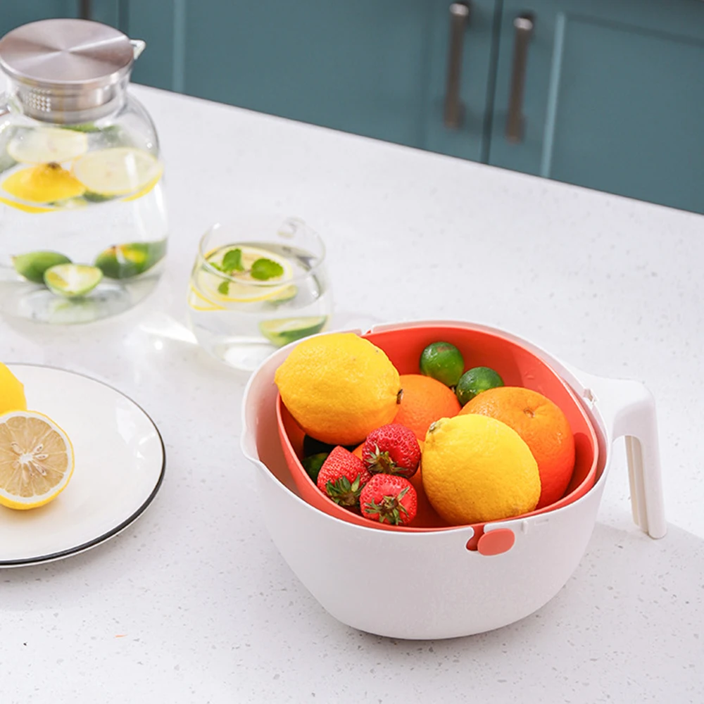 Multifunctional Vegetable Cutter With Drain Basket Manual Veggie Grater For Home