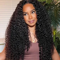 250% Remy crépus bouclés 13x6 Hd dentelle frontale perruque cheveux humains brésilien pré plumé sans colle perruques pour les femmes 13x4 dentelle avant perruques 2