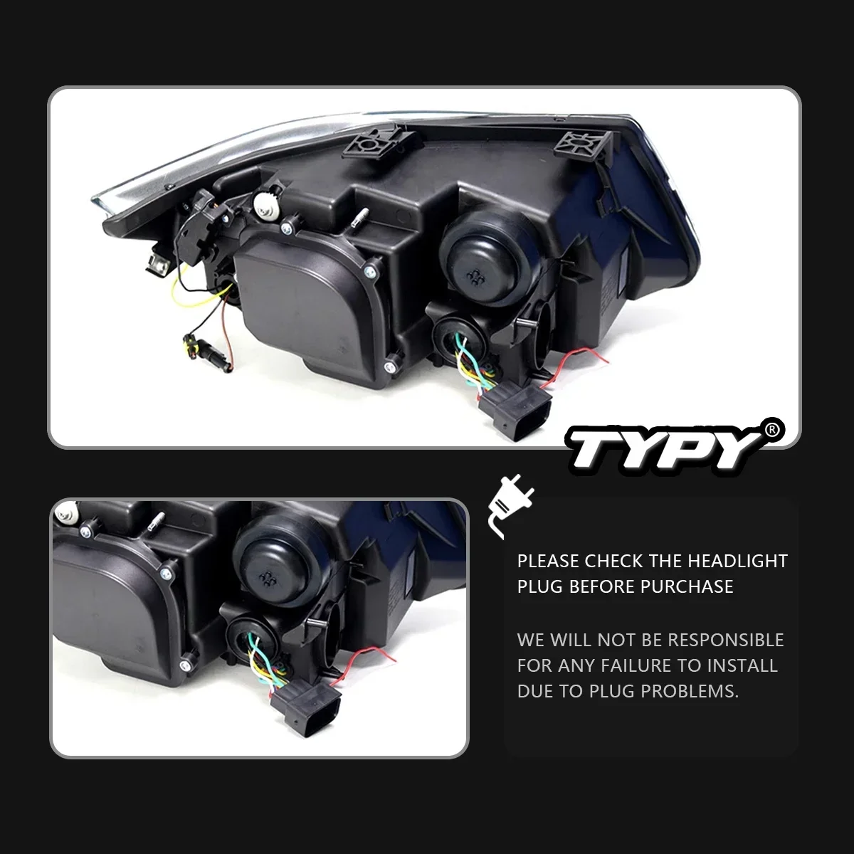 TYPY Car For BMW 3 Series E90 Headlight 2005-2012 Upgrade Modified to New DRL Dynamic Turn Signal LED Headlight Auto Accessories 4