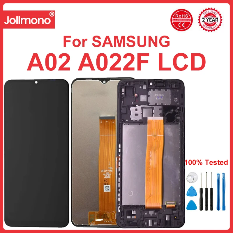 

A02 Display Screen for Samsung Galaxy A02 A022 A022F A022F/DS Lcd Display Digital Touch Screen with Frame for Samsung A02