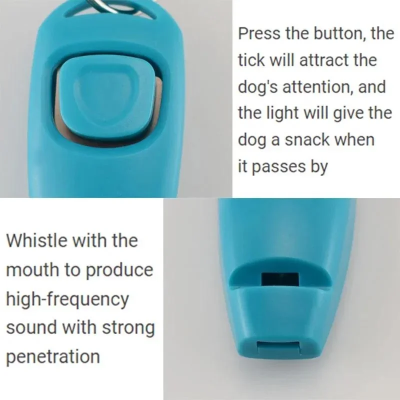 Portable Dog Training Whistle Clicker Pet Dog Training Supplies Key Ring