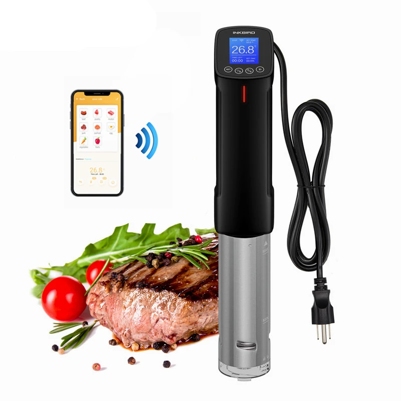 INKBIRD 110V Home Cooking Appliance Kitchen Tools WIFI Sous Vide Smart Vacuum Slow Cooker Submersible Immersion Circulator 1000W inkbird plug and play wifi sous vide cooker slow cooker 0℃ to 90℃ thermal immersion circulator free app controlled multicooker