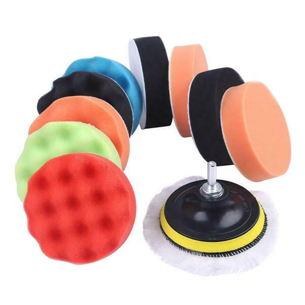 3 Inch Sponge Polisher Waxing Pads ing Cleaning Set for Polish er Drill Wheel Car Polishing Removes Scratches Kit