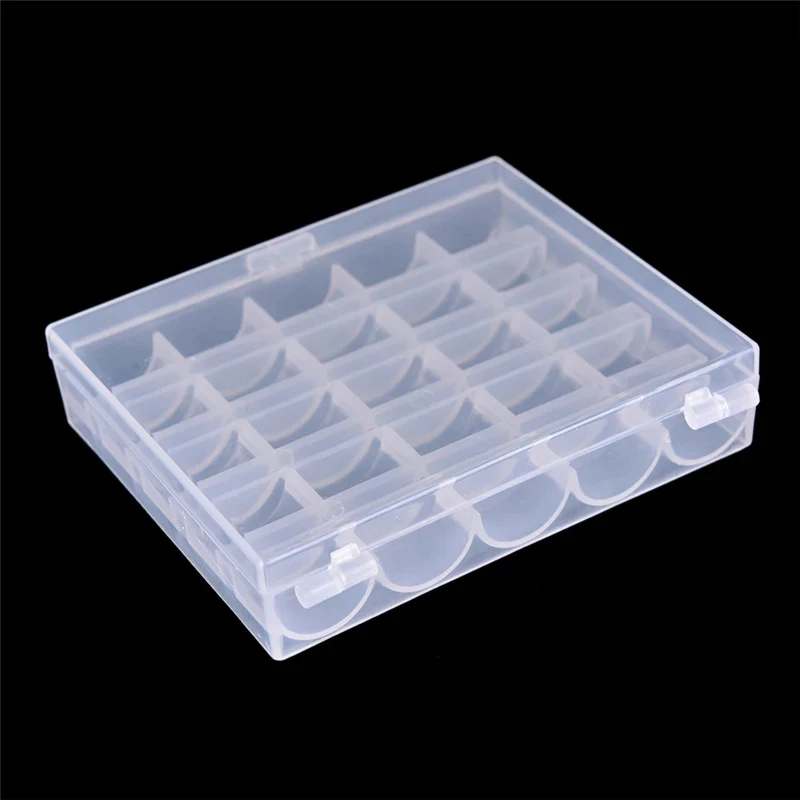 Storage Box Storage Container Plastic Storage Box 25 Spools Empty Bobbins Sewing Machine Bobbin Case Organizer Storage Plastic Box