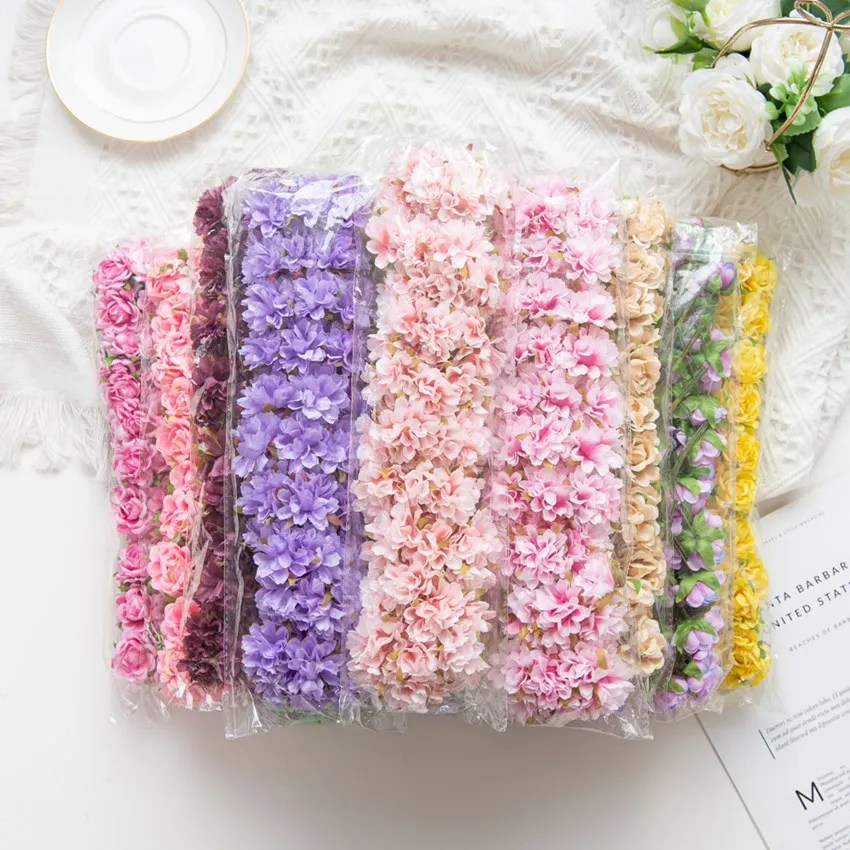 18PCS Artificial Flowers Silk Carnation Christmas Decorations Home Scrapbook