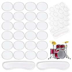 4/12/28Pcs Transparent Drum Dampeners Gel Pads Silicone Drum Silencers Drum Dampening Pads Drum Mute Pads For Drums Tone Control