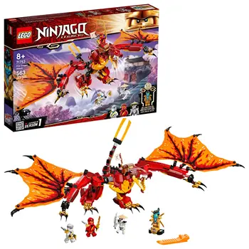 LEGO NINJAGO Legacy Fire Dragon Attack 71753 Ninja Playset Building Kit Flying Dragon Toy Ages 8+ 563Pieces