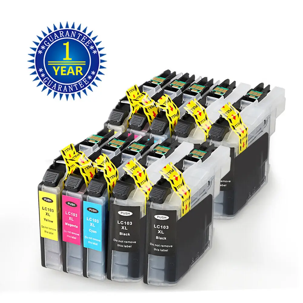 10PK LC103 XL Ink Cartridge For Brother MFC-J470DW J475DW J870DW 875DW DCP-J152W