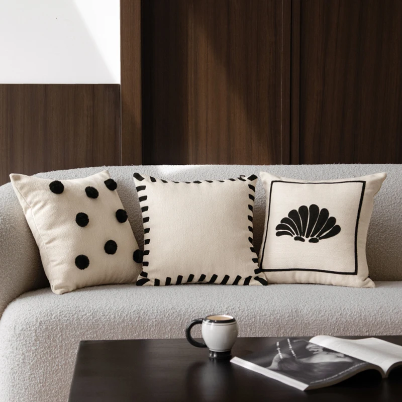 

Скандинавская черно-белая наволочка в горошек, декоративная наволочка, поддержка спины для дома, гостиной, гостиницы, студийный Декор