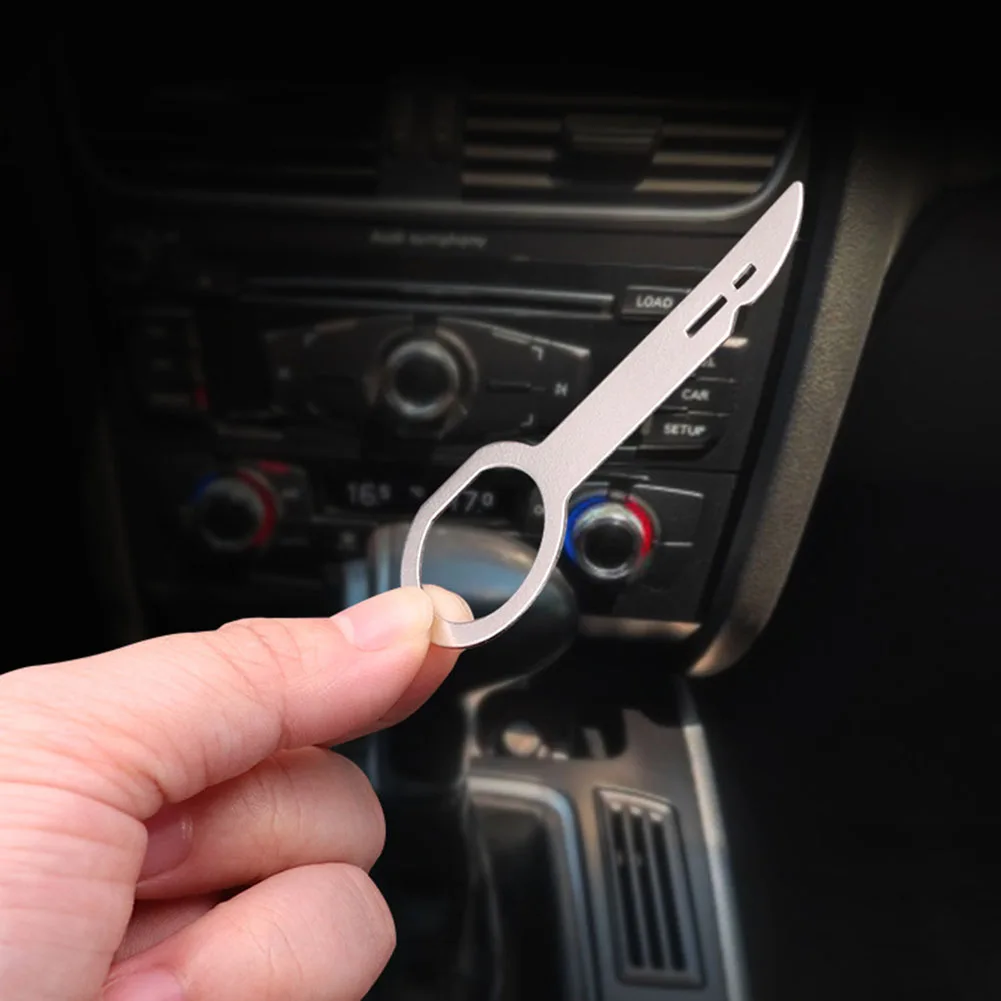 4 stücke Metall Autoradio-Entfernungs werkzeug Entriegelung schlüssel Extraktion skit für Ford für Mercedes Autore parat ur werkzeug Zubehör Entfernungs werkzeug – Detail 2