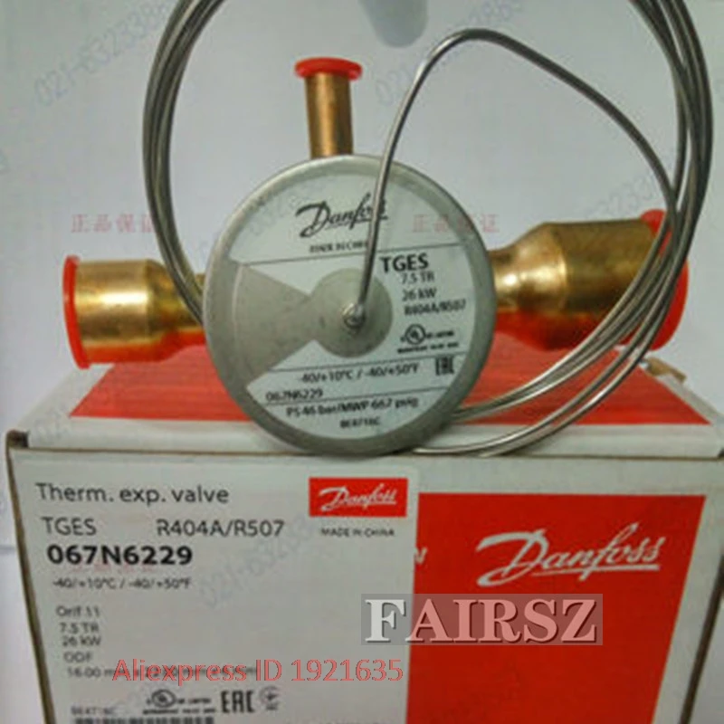 Original DAN.FOSS TGES / TGE 7.5TR 067N6229 R404A/R507 Expansion Valve FAIRSZ STORE