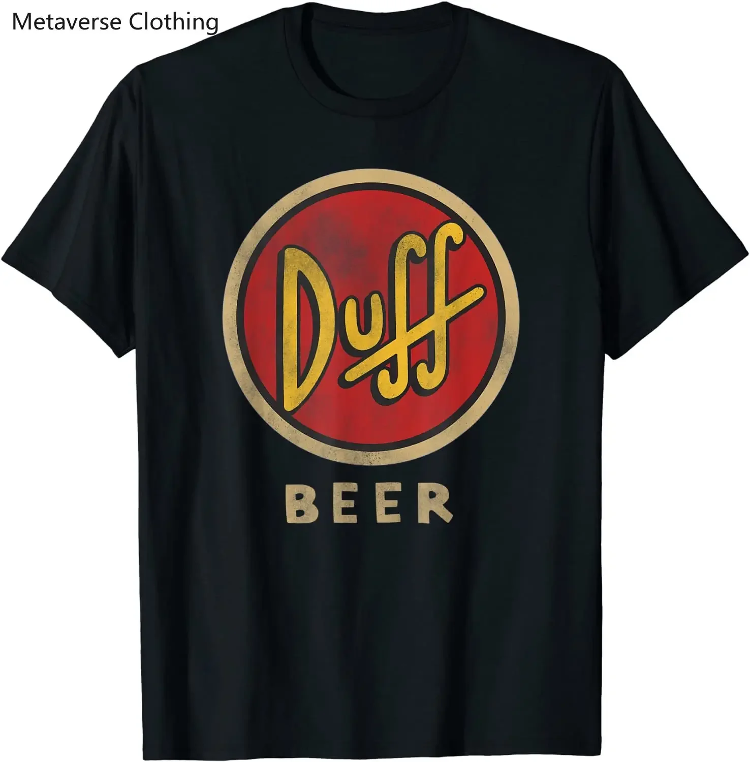 The Simpsons Duff Beer Circle Logo V2 -Shirt Summer Mens Camicie Di Grandi Dimensioni Casual O-Collo Ees Ops Camicia Oversize