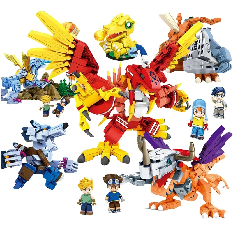 

Экшн-фигурки Digimon «Приключения», строительные блоки, Детская сборка, модели, фигурки, игрушка ручной работы, подарки для мальчиков