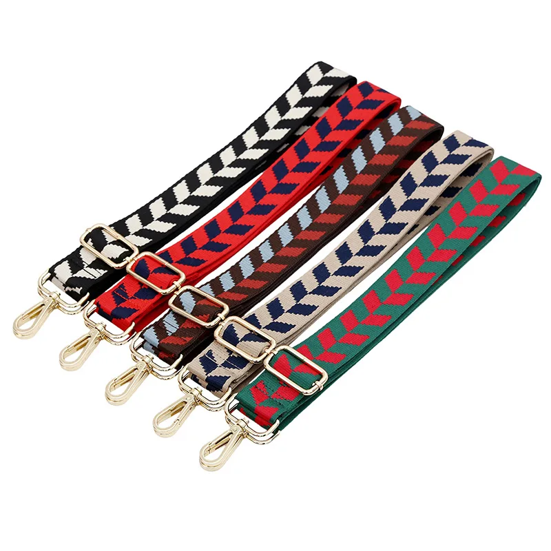 Nylon Belt Bag Straps for Women Shoulder Messenger Bags Adjustable Wide Strap Parts for Accesseries Rainbow Handbag Chain Female