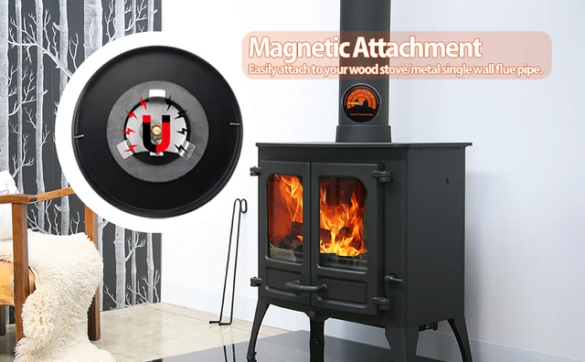 Thermomètre magnétique pour poêle à bois, outil de mesure de température  pour four à Barbecue - AliExpress